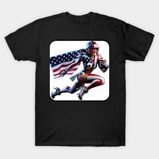 American Woman NFL Football Player #7 T-Shirt